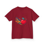 Kids Abstract Fruit Tee - Vibrant Apple Art | Creative Design