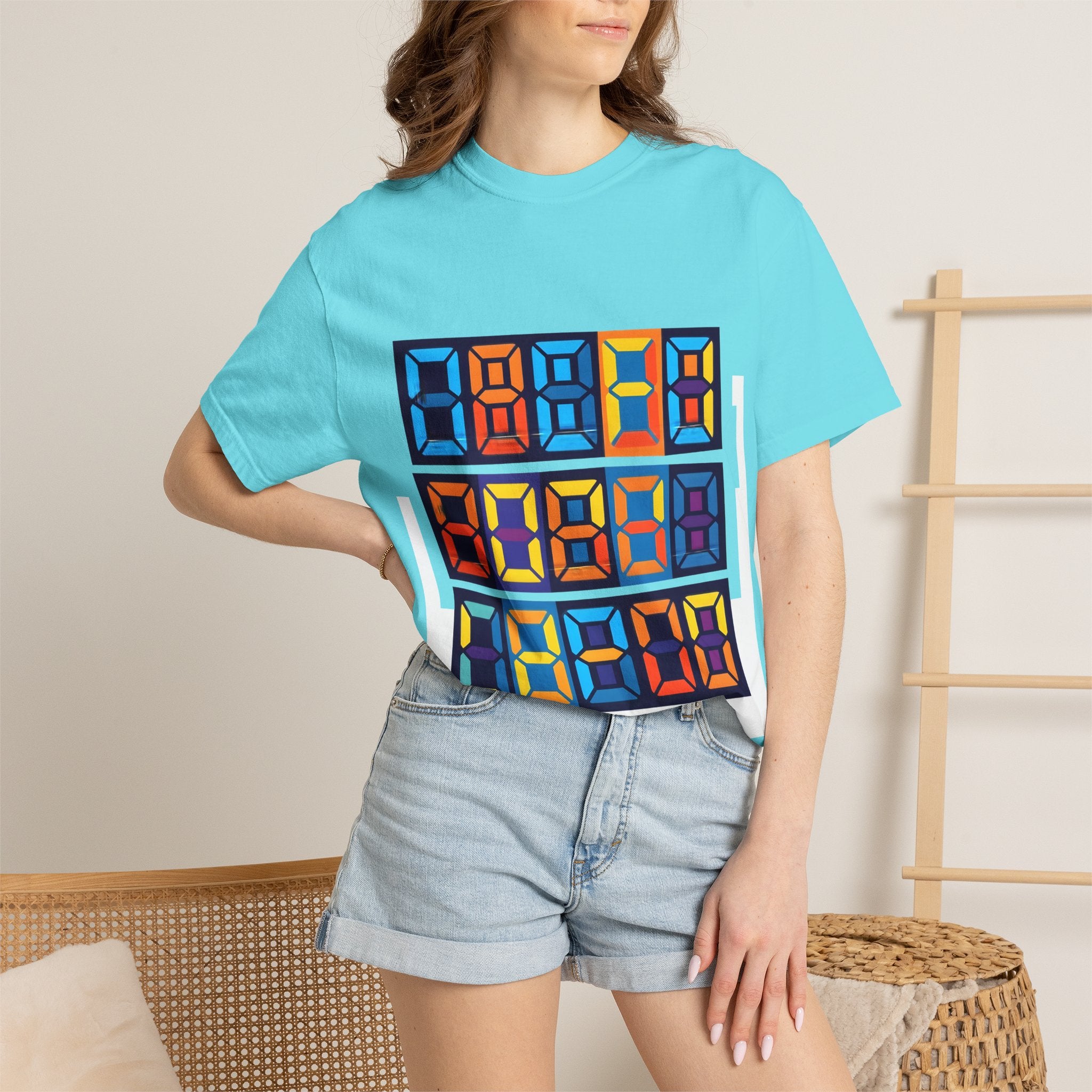 Unisex T-Shirt - Retro Tech 8-Bit Digital Display | Comfort Colors