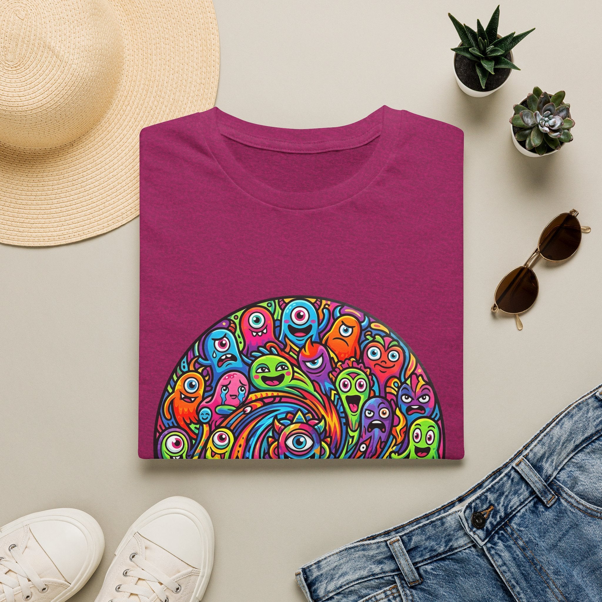 T-Shirt - Psychedelic Monster Swirl | Vibrant Alien Party