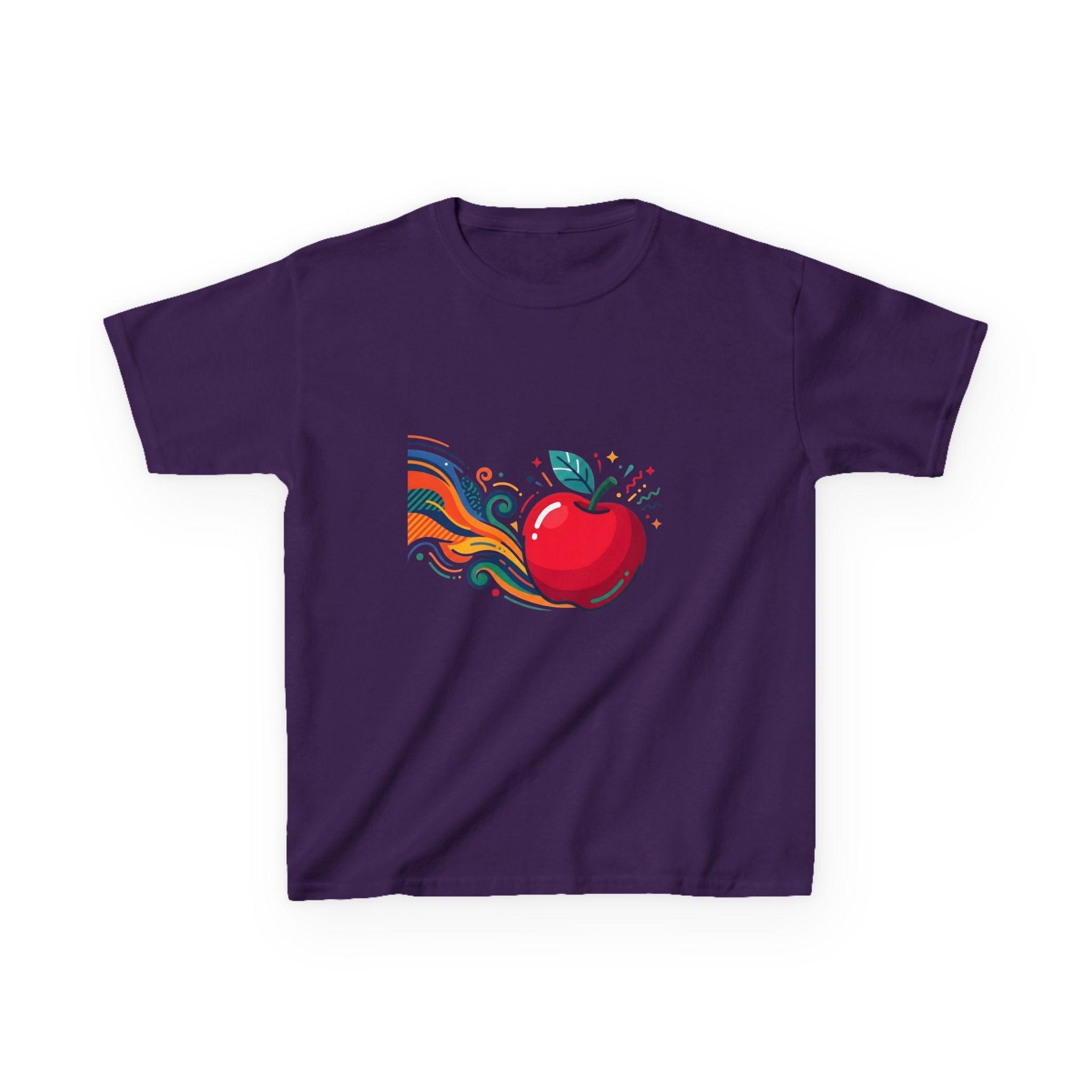 Kids Abstract Fruit Tee - Vibrant Apple Art | Creative Design