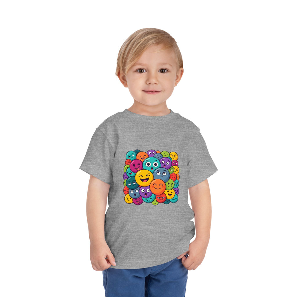 Toddler Tee - Expressive Emoji Faces | Kids Emotions & Feelings