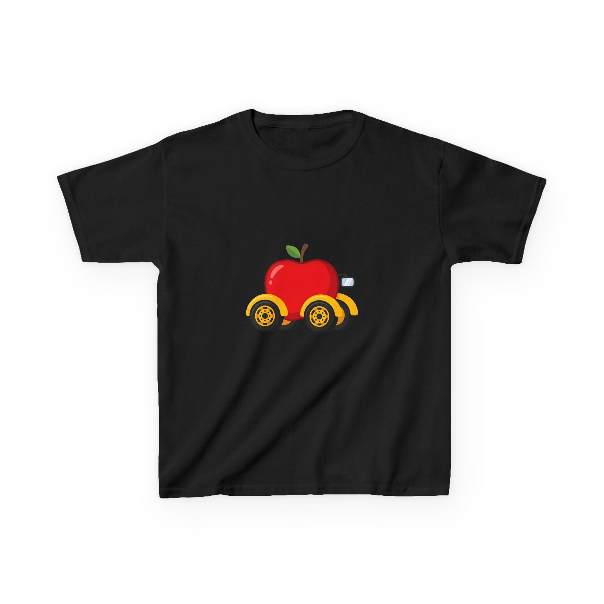 Kids T-Shirt - Apple On Wheels Graphic | Whimsical Fruit Car