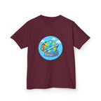 Kids Tee - Cute Earth Travel & School Cartoon Shirt | Adventure