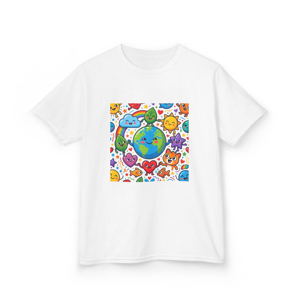 Kids Earth Day Tee - Happy Cartoon Planet | Nature Lovers