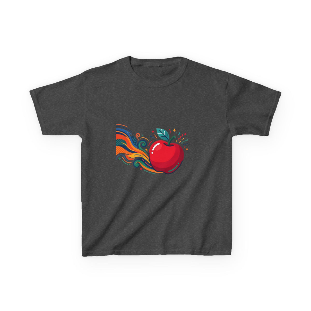 Kids Abstract Fruit Tee - Vibrant Apple Art | Creative Design