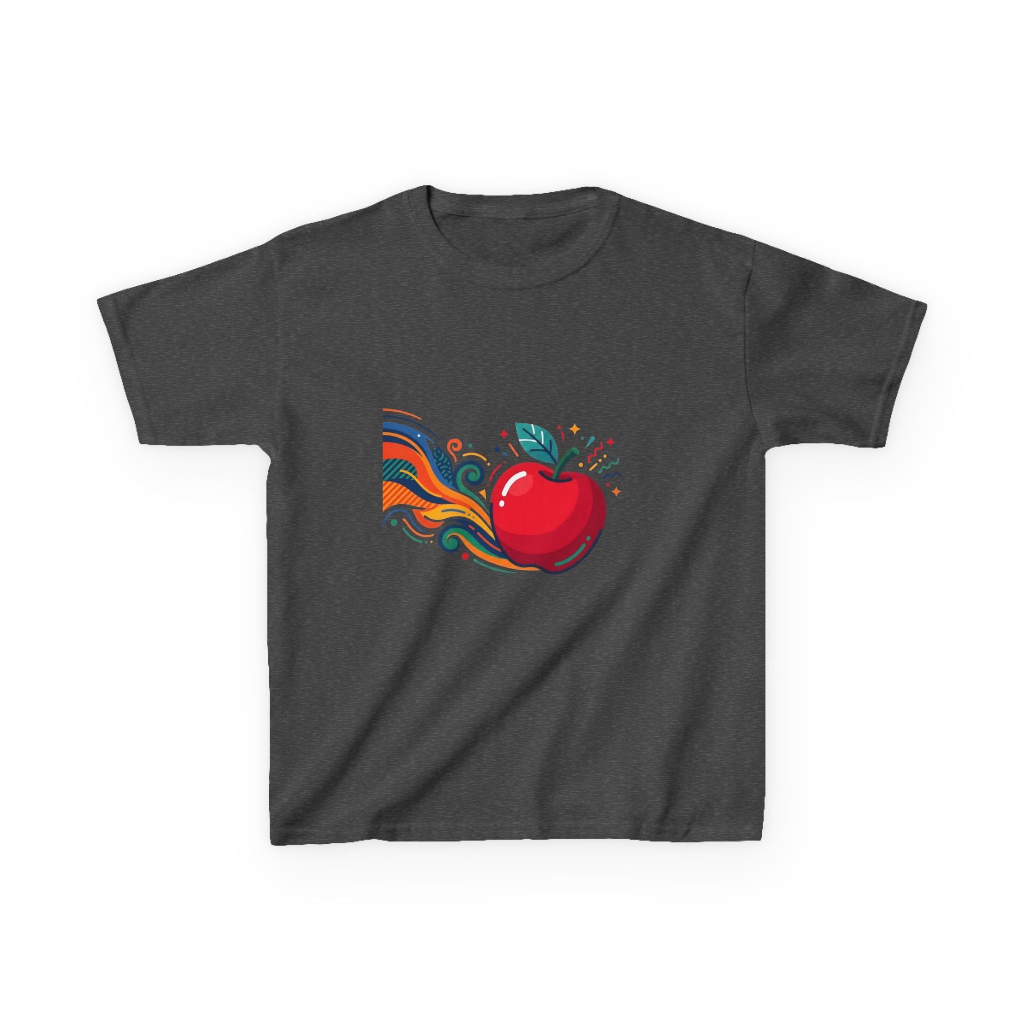 Kids Abstract Fruit Tee - Vibrant Apple Art | Creative Design