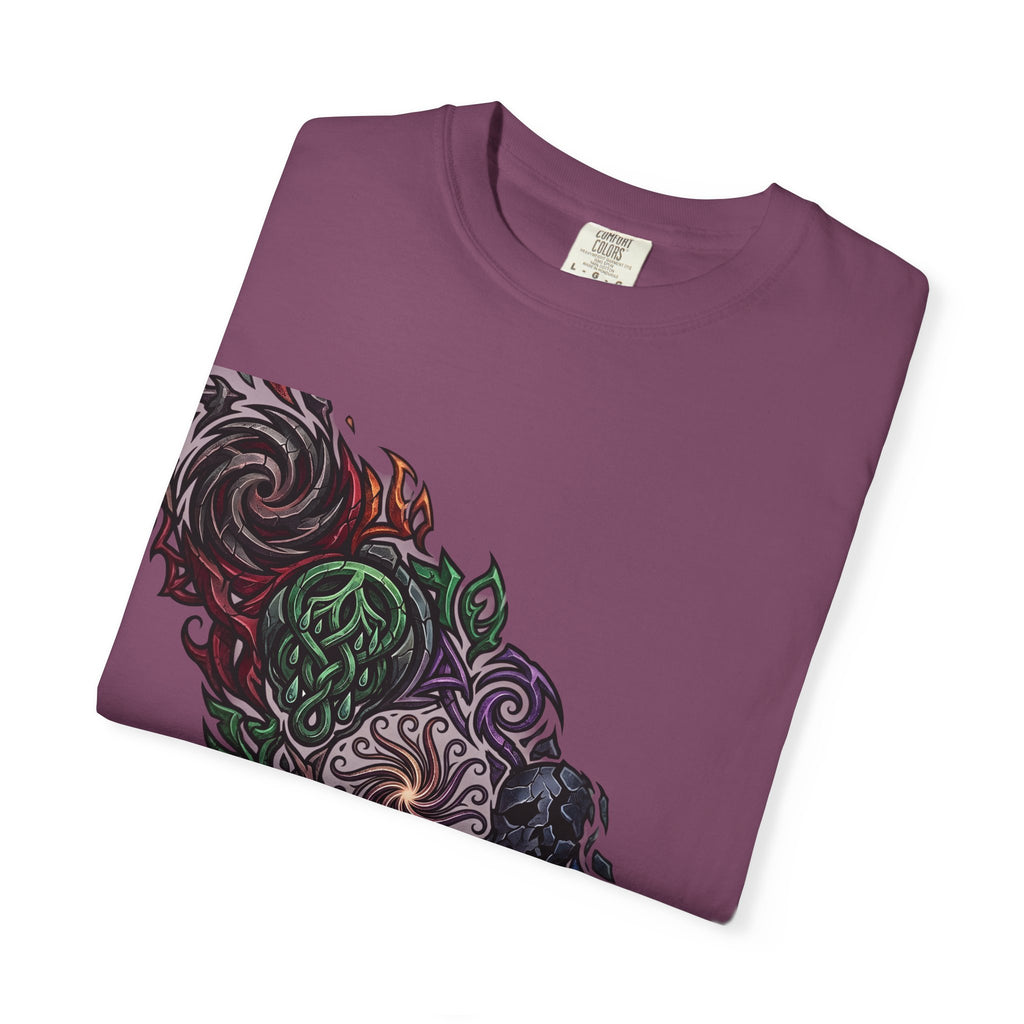 Unisex T-shirt - Dark Fantasy Celtic Skull Ankh | Garment-Dyed