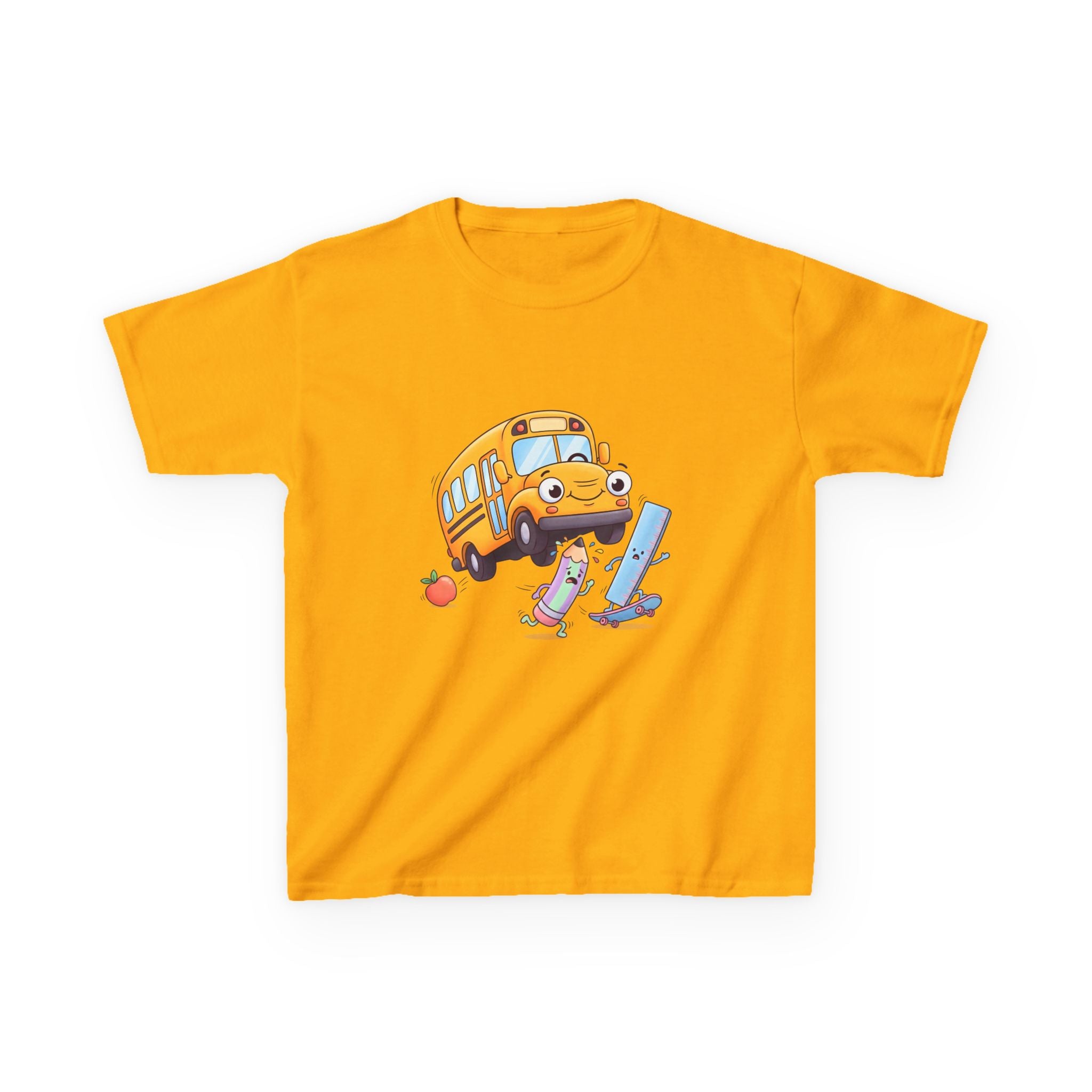 Kids School Bus Tee - Cute School Supplies Shirt | Back to School 2026