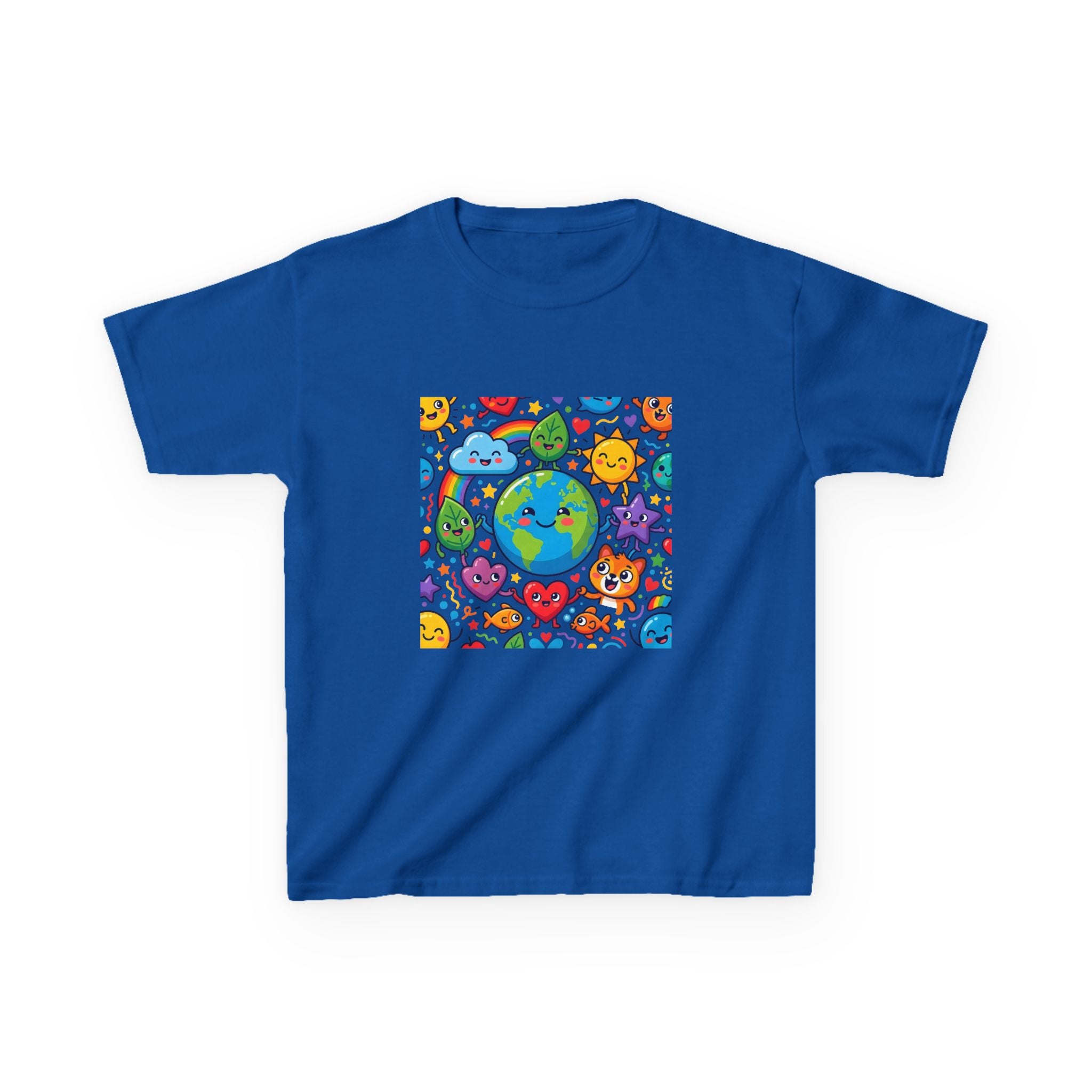 Kids Earth Day Tee - Happy Cartoon Planet | Nature Lovers