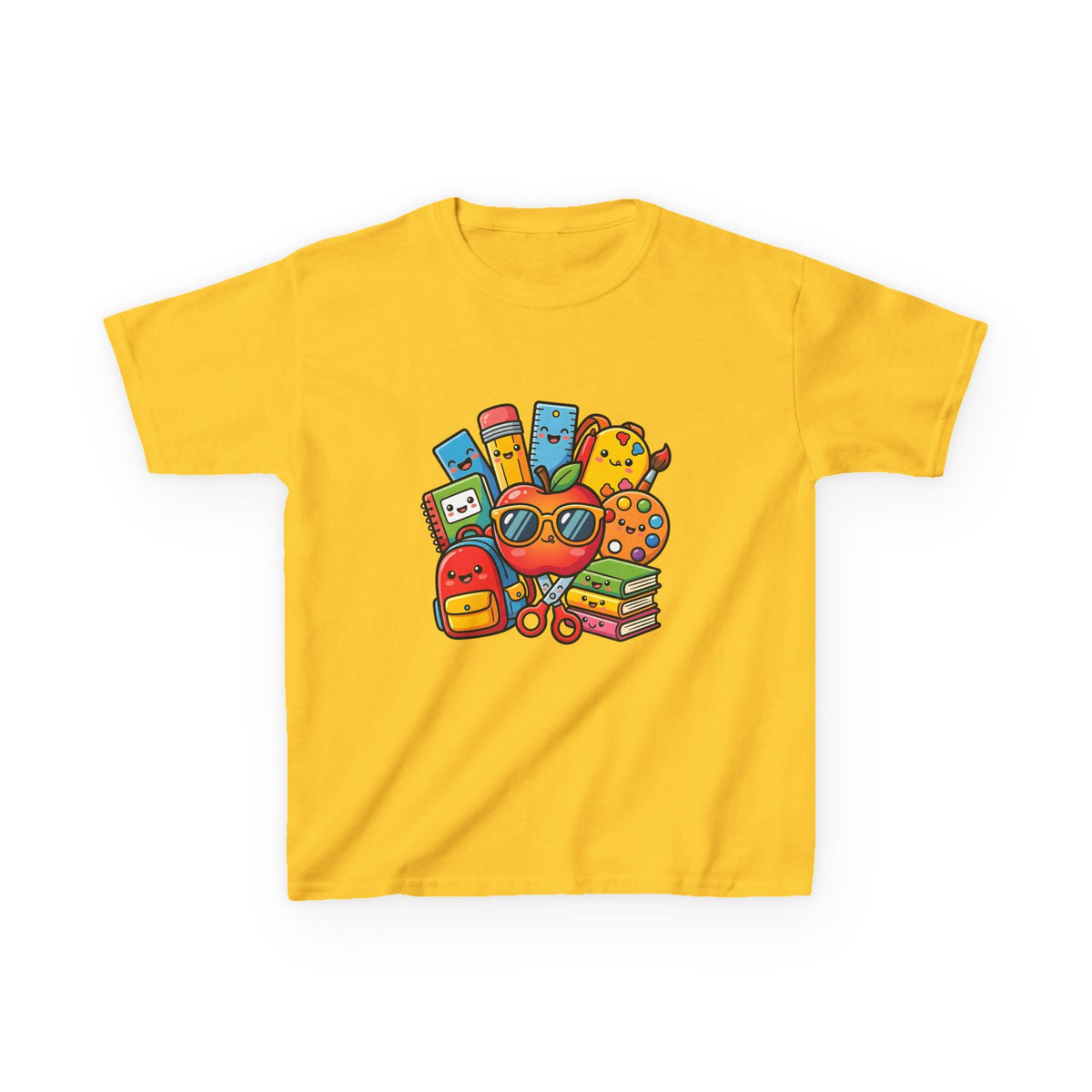 Kids Back to School T-Shirt - Kawaii School Supplies Art | 2026