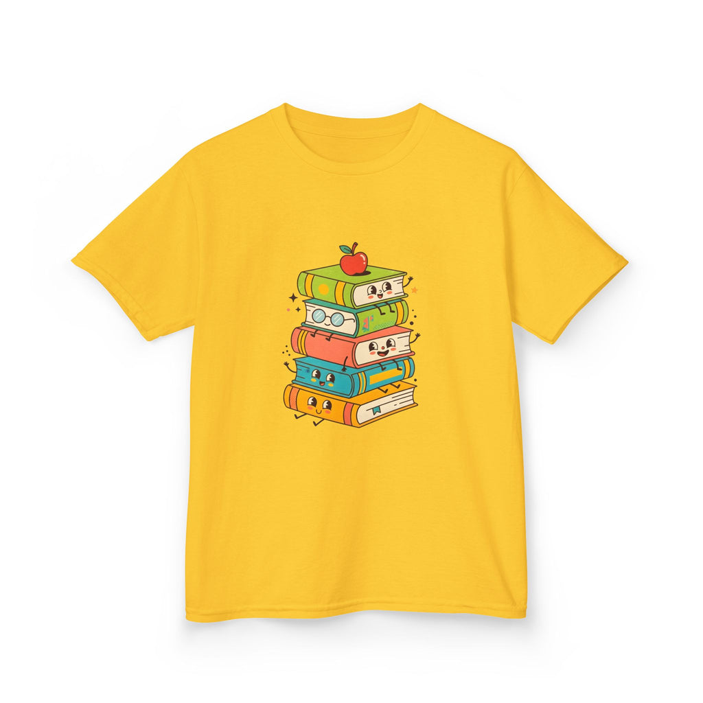 Kids Bookworm Tee - Whimsical Retro Reading & Learning Design