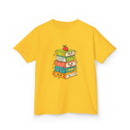 Kids Bookworm Tee - Whimsical Retro Reading & Learning Design