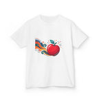 Kids Abstract Fruit Tee - Vibrant Apple Art | Creative Design