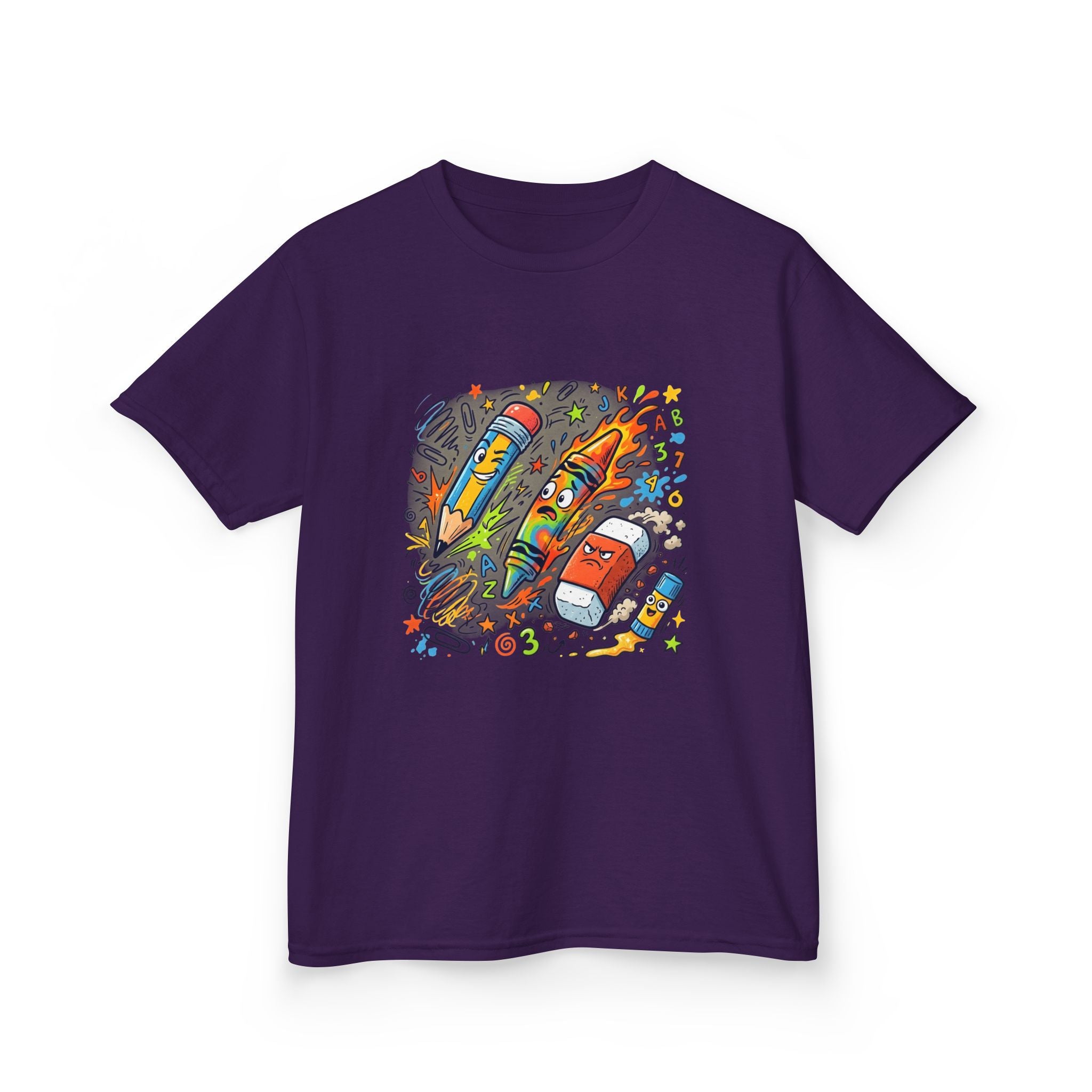 Kids Tee - Vibrant Doodle School Supplies | Back to School