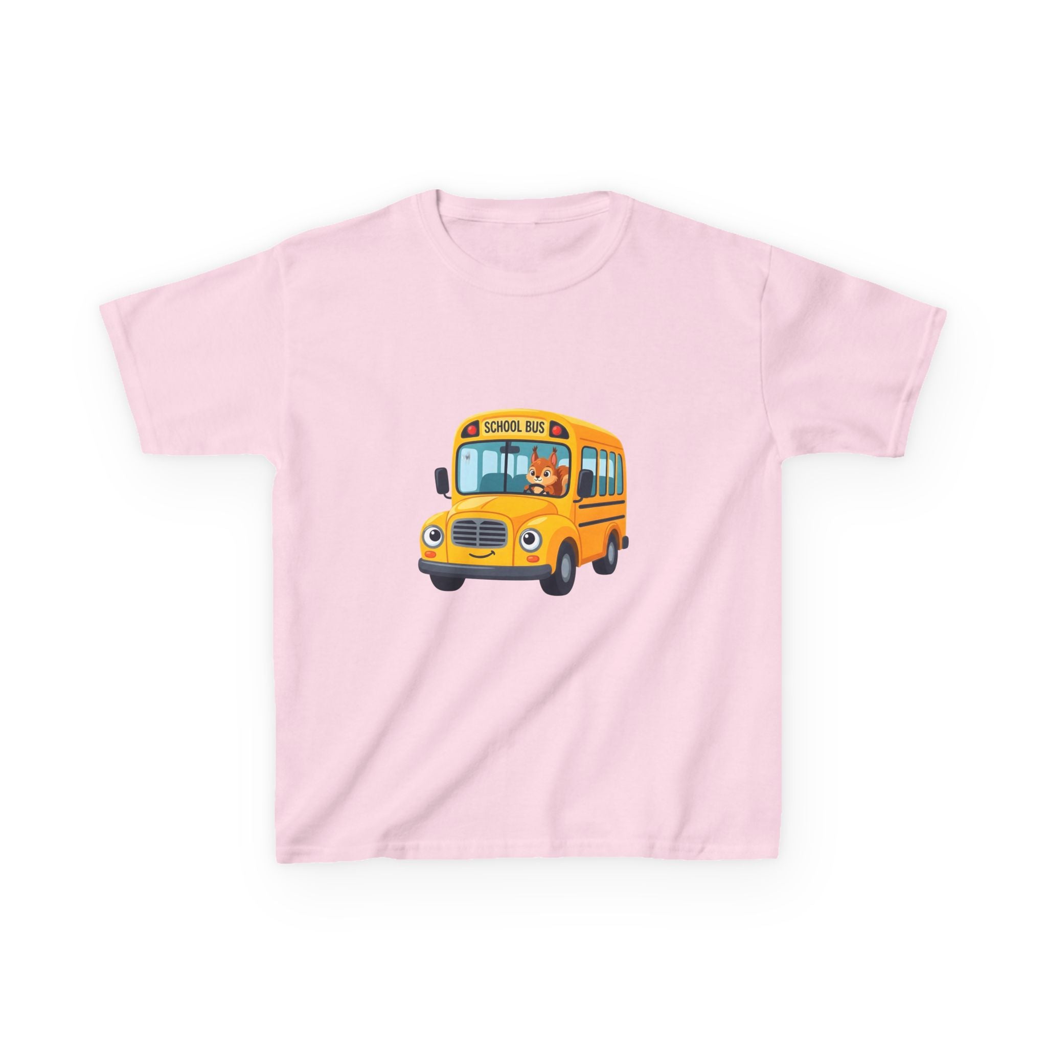 Kids School Bus T-Shirt - Cute Squirrel Driving Cartoon Tee | Back to