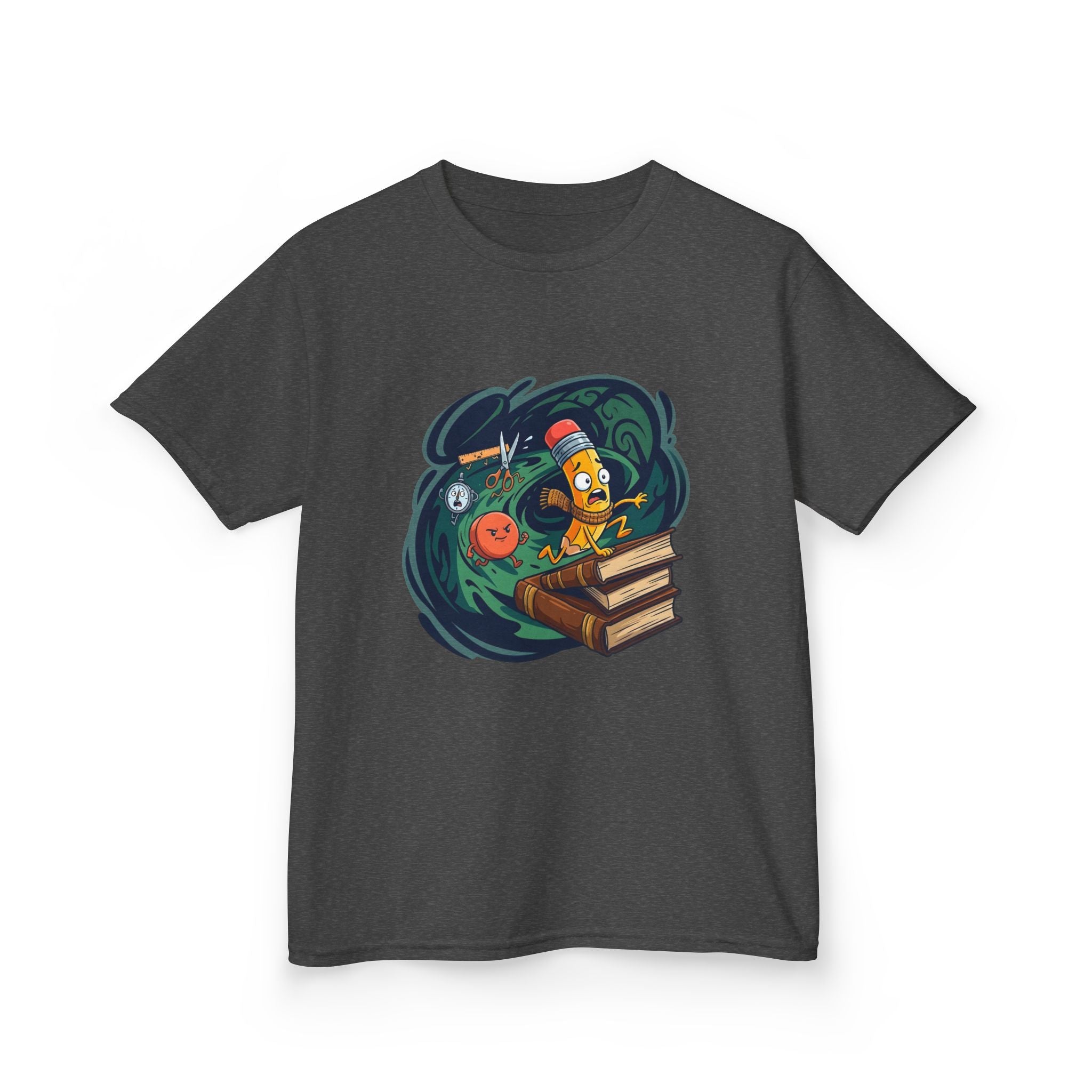 Kids School Supplies Tee - Whimsical Cartoon Design | Back to School