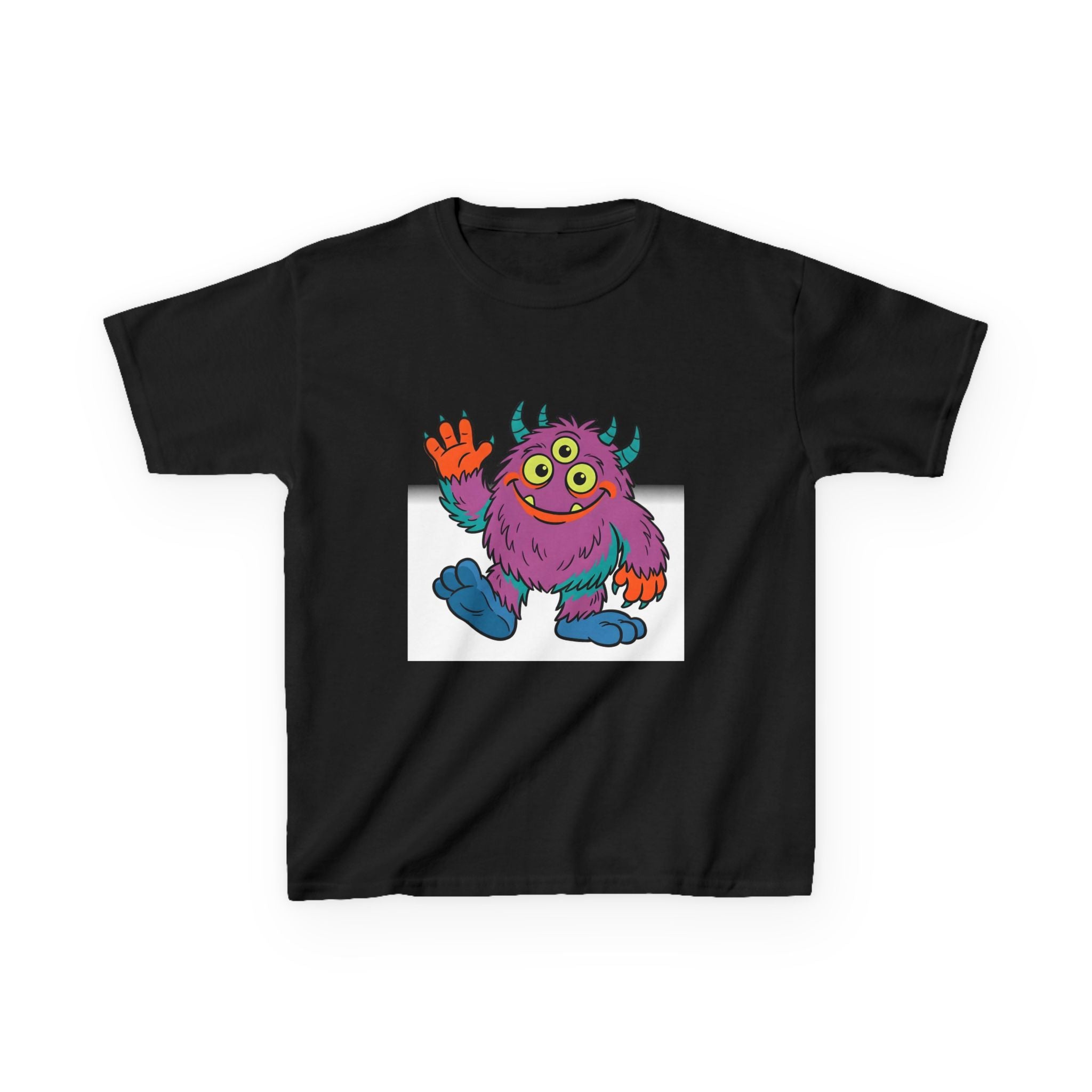 Kids T-Shirt - Cute 3-Eyed Monster Cartoon | Colorful & Fun