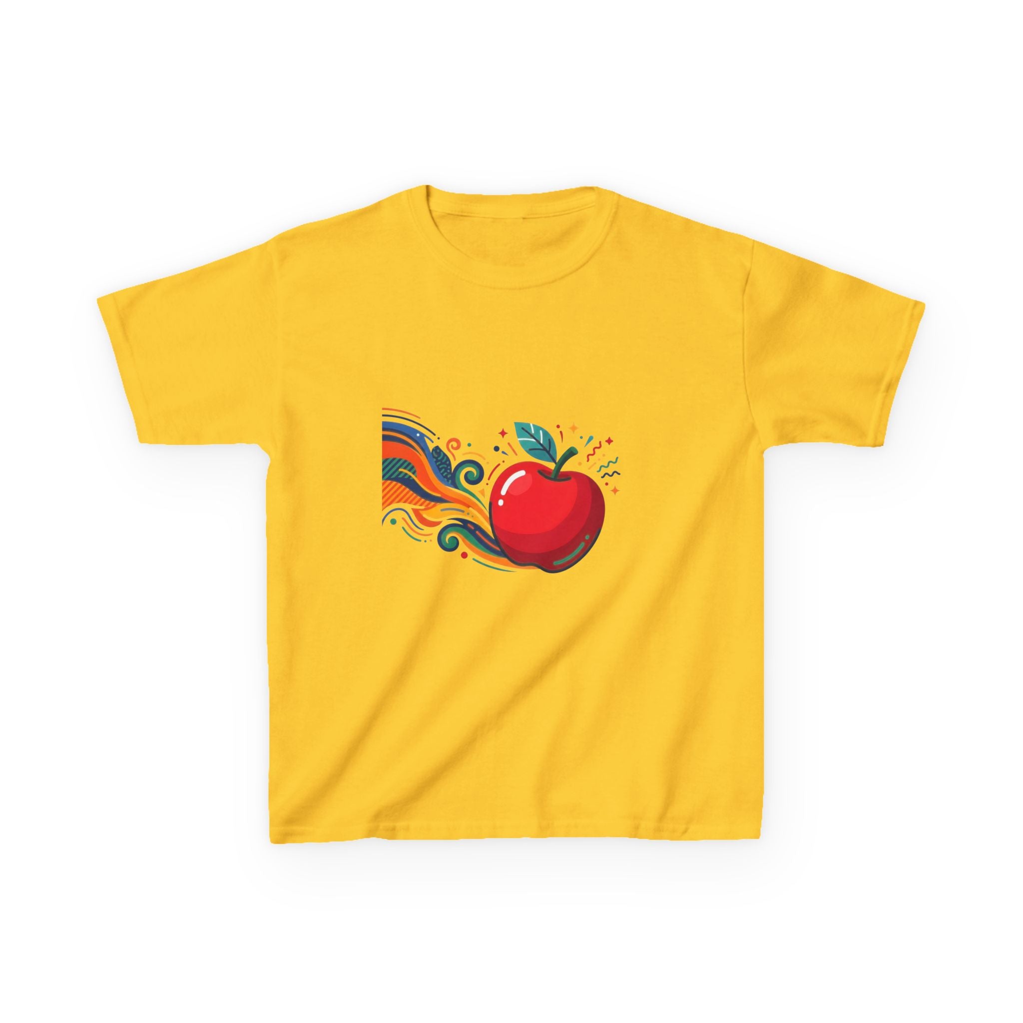 Kids Abstract Fruit Tee - Vibrant Apple Art | Creative Design