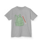 Kids Tee - Cartoon School Supplies Backpack Pencil | Back to School