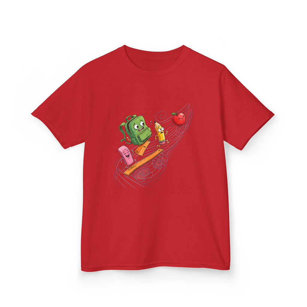 Kids Cartoon School Supplies T-Shirt - Back to School Chaos | 2026