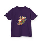 Kids Learning Train Tee - Whimsical Bookworm Education Shirt