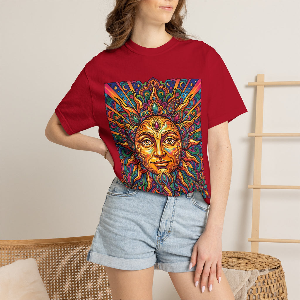 Unisex T-shirt - Psychedelic Sun Boho | Comfort Colors Garment-Dyed
