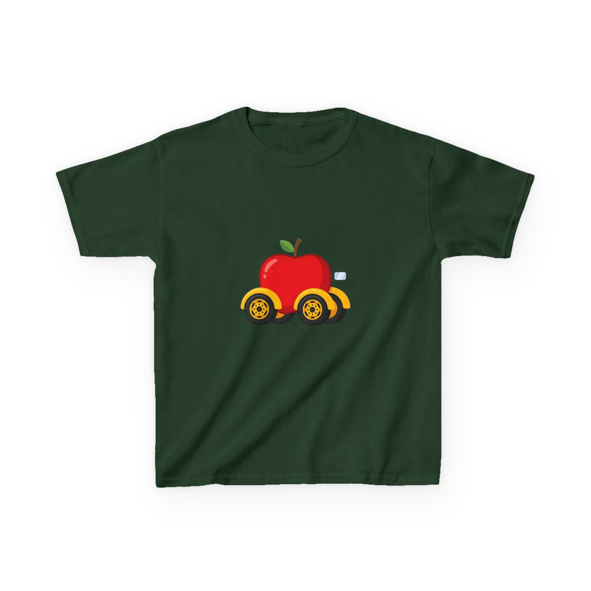 Kids T-Shirt - Apple On Wheels Graphic | Whimsical Fruit Car