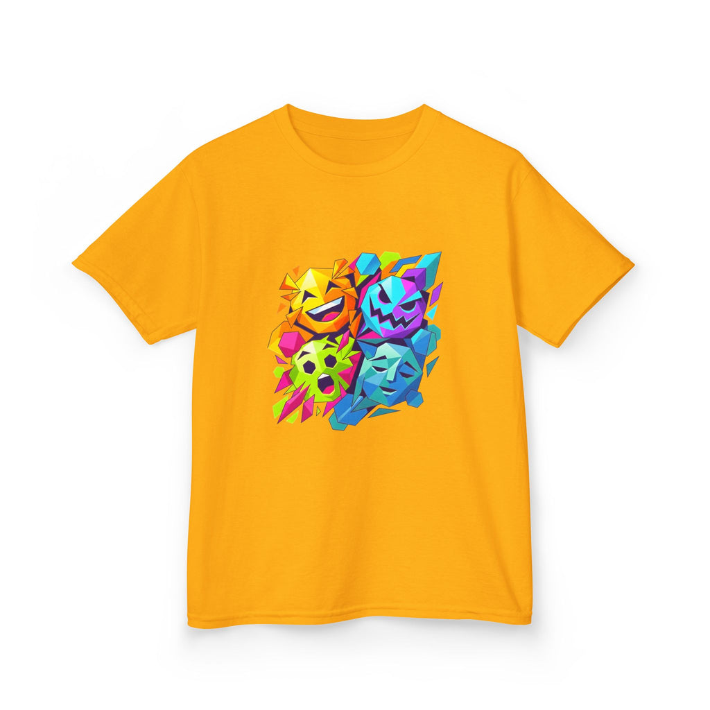 Kids T-Shirt - Vibrant Geometric Faces | Abstract Art