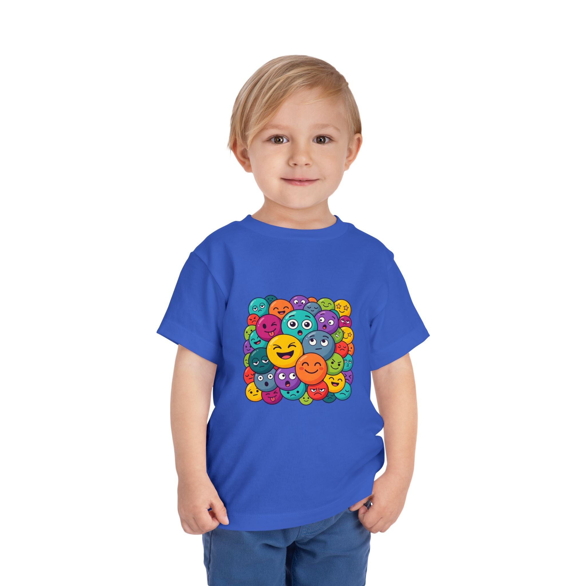 Toddler Tee - Expressive Emoji Faces | Kids Emotions & Feelings