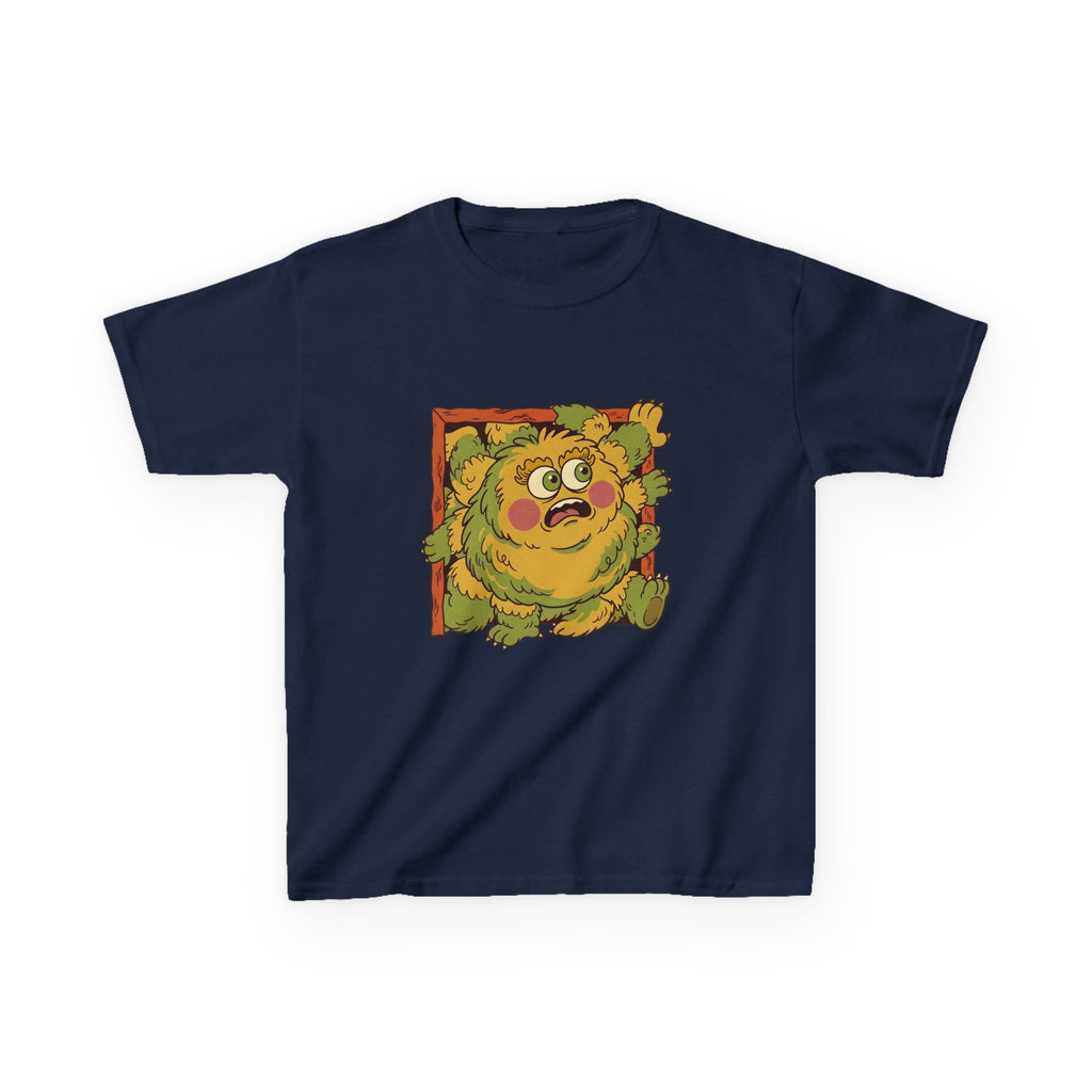Kids Monster Tee - Whimsical Box Surprise Cartoon | Retro Colors
