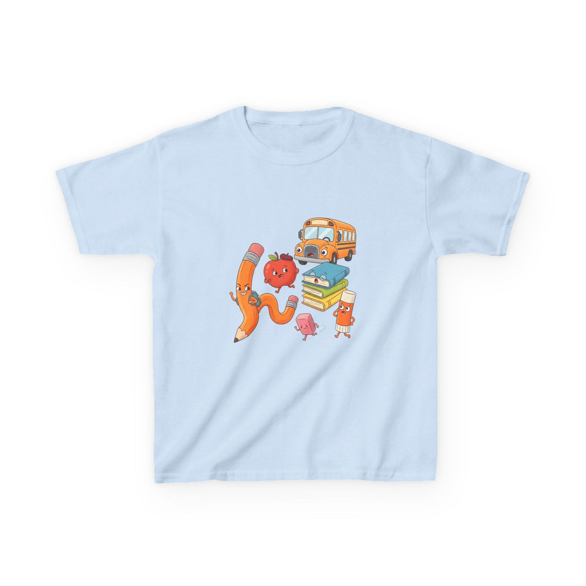 Kids T-Shirt - Cute Cartoon School Supplies | First Day of School