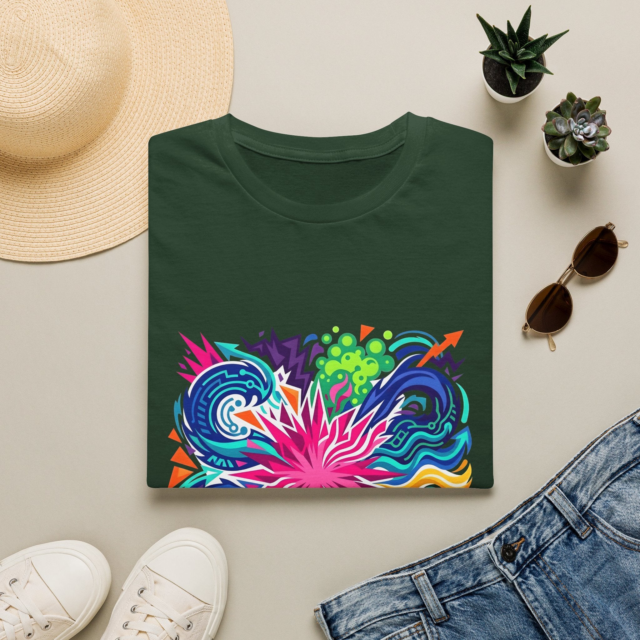 Abstract T-Shirt - Vibrant Graffiti Explosion | Unisex