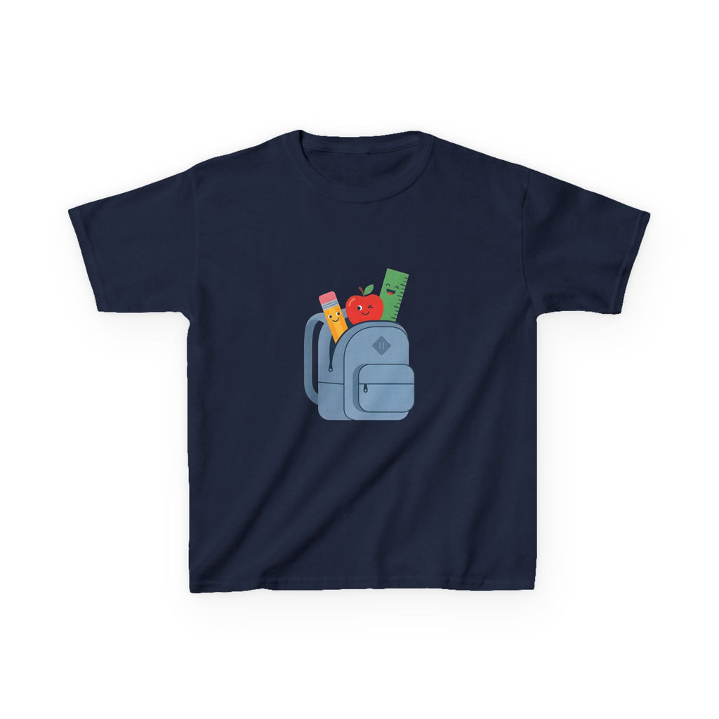Kids Back to School Tee - Cute School Supplies Cartoon | 2026