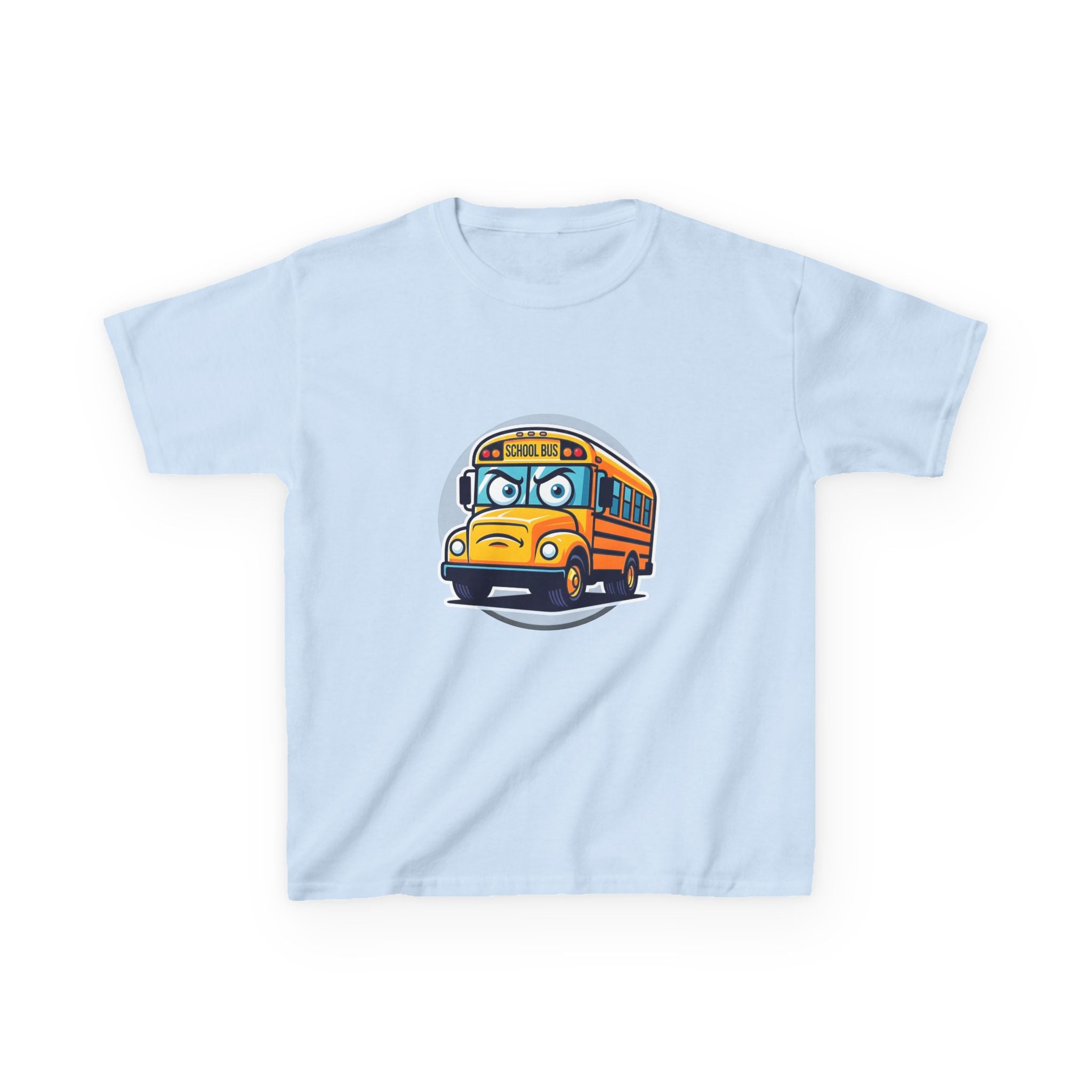 Kids T-Shirt - Angry SCHOOL BUS Cartoon Tee | Funny Character