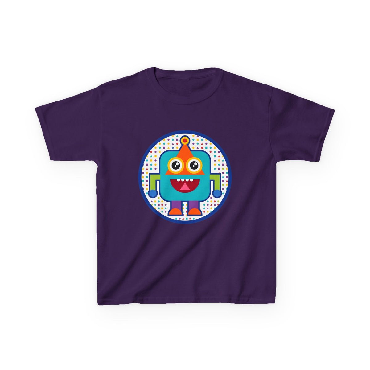 Kids Robot T-Shirt - Cute Geometric Design | Festive Party Tee