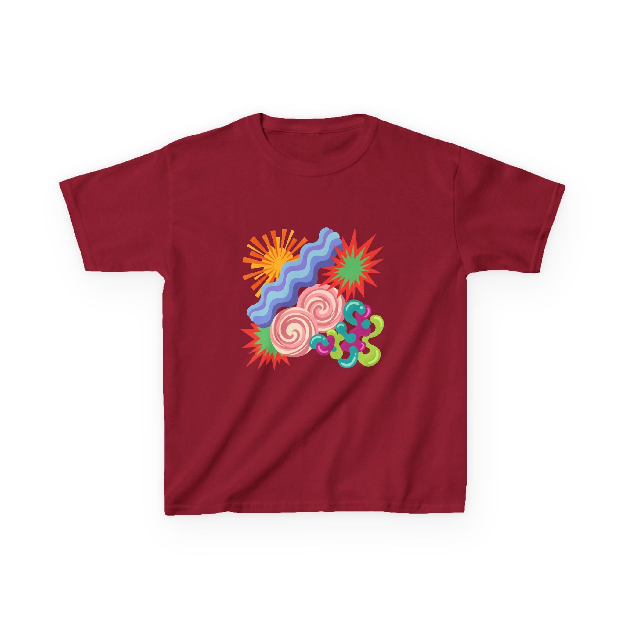Kids T-Shirt - Playful Candy Explosion Abstract Art