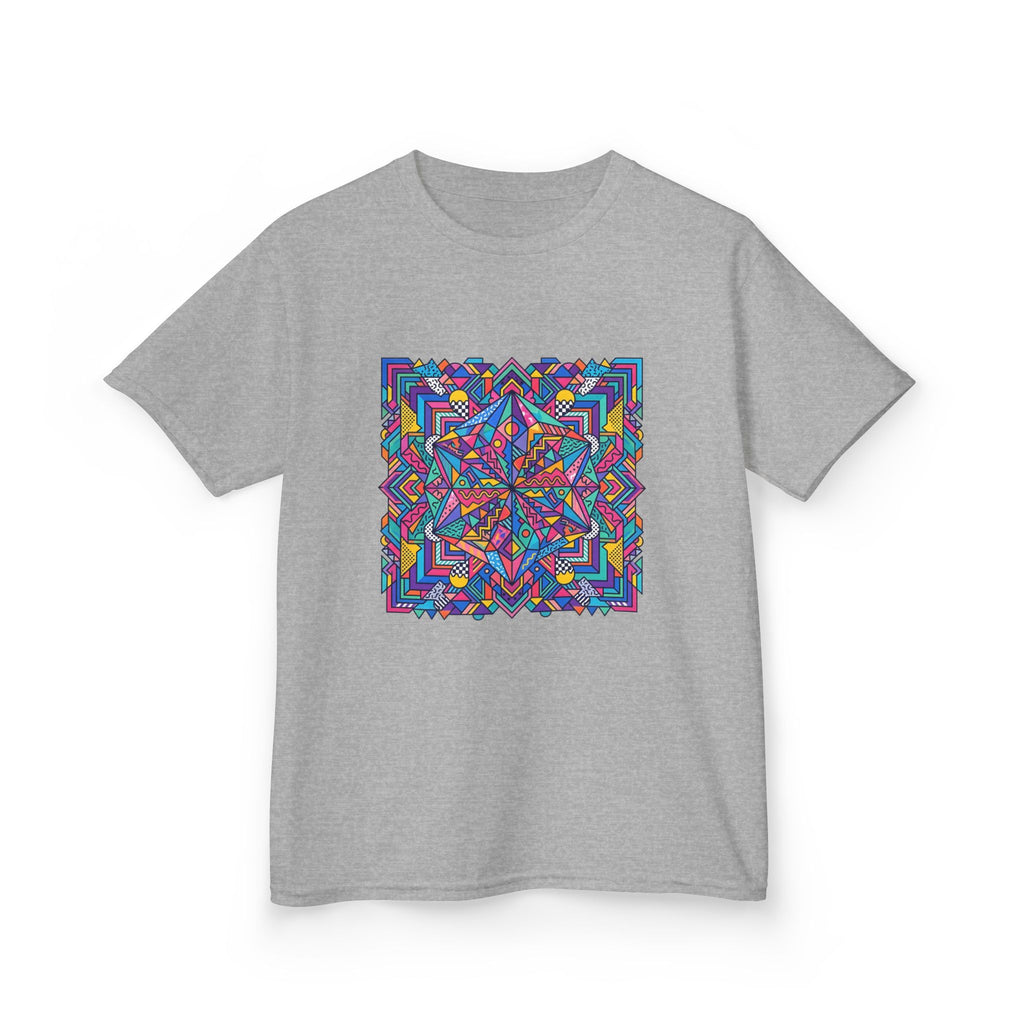 Kids Tee - Retro Geometric Kaleidoscope Abstract | 90s Aesthetic Top