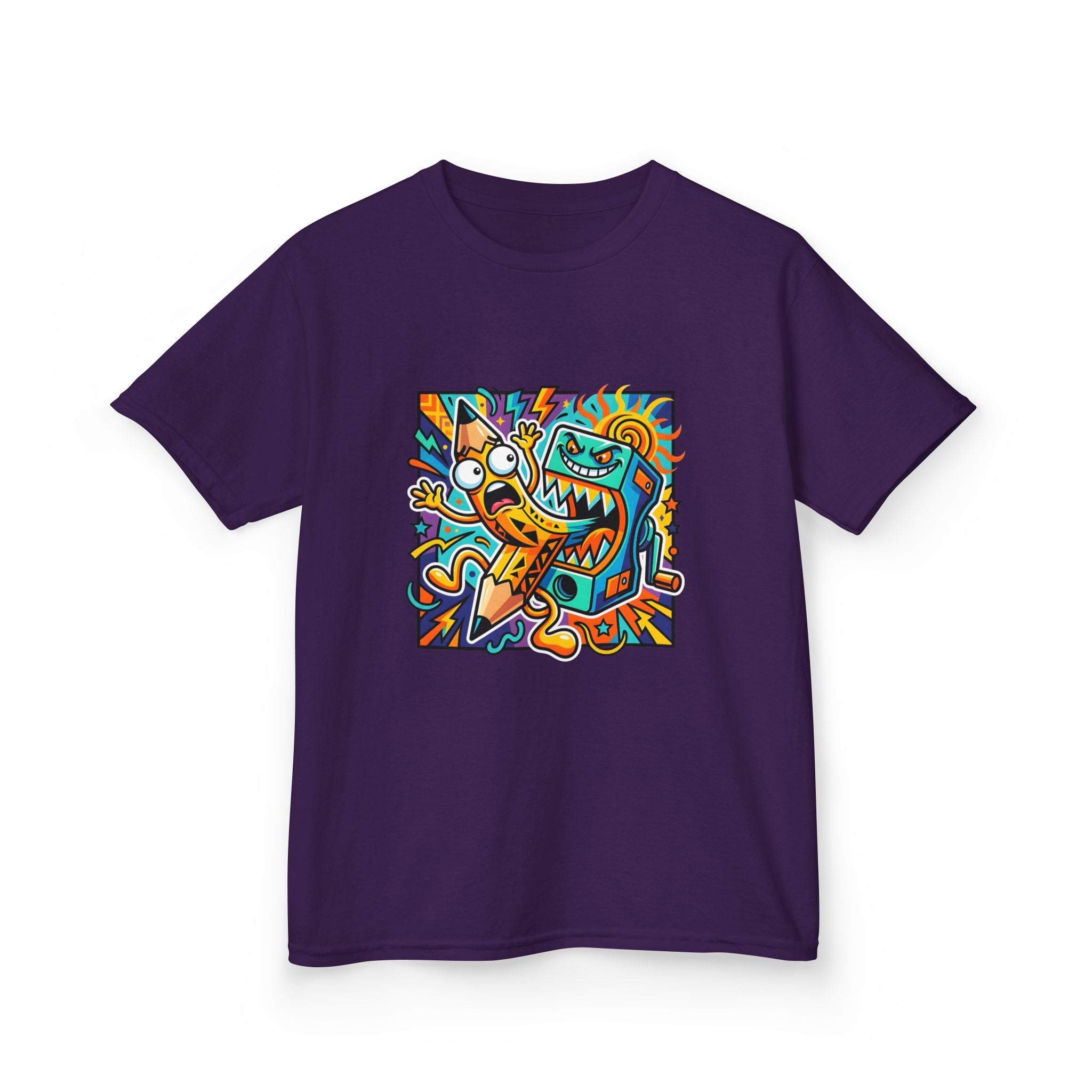 Kids Tee - Dynamic School Supplies Cartoon | Back to School Fun