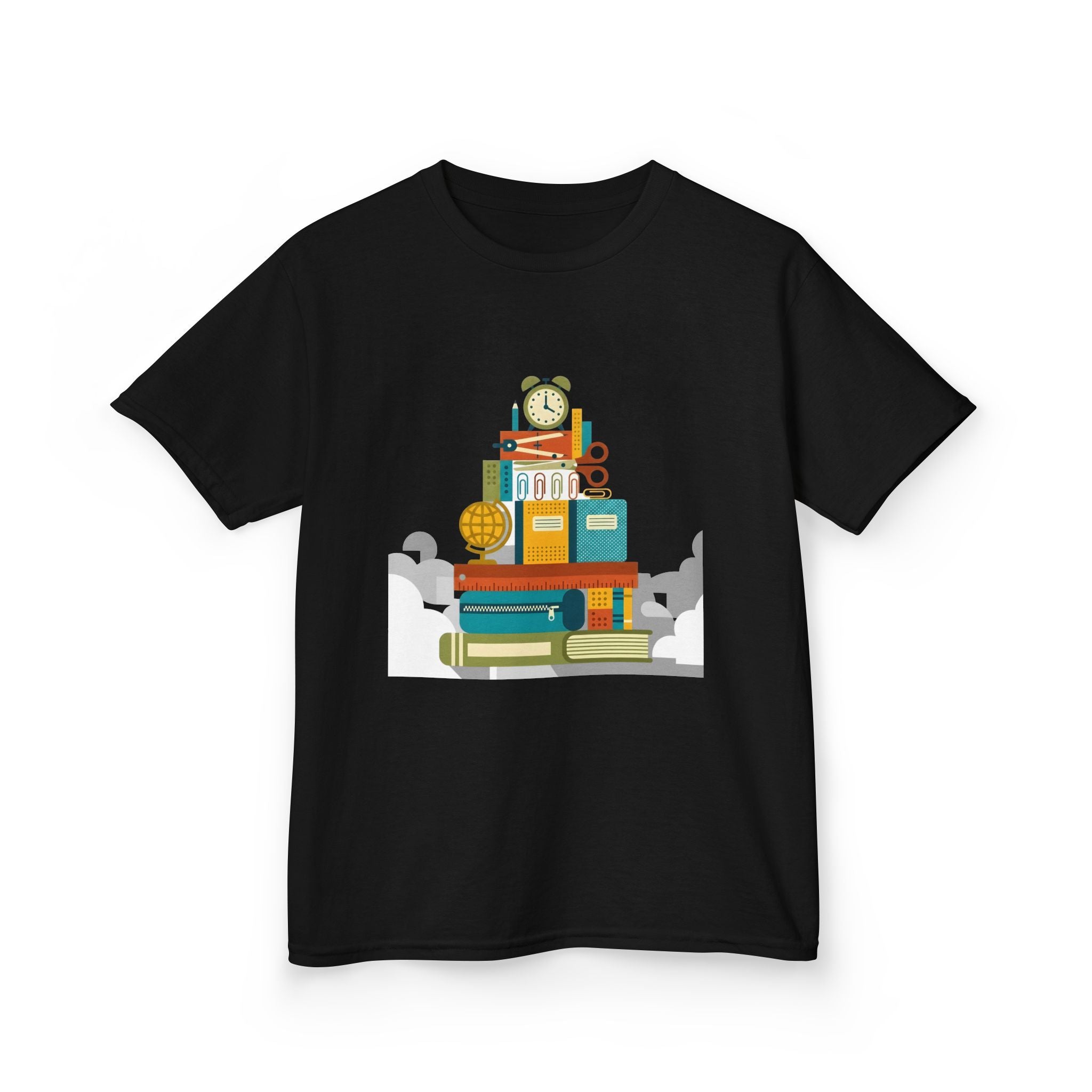 Kids Tee - Flat Vector School Supplies Stack | Back to School 2026