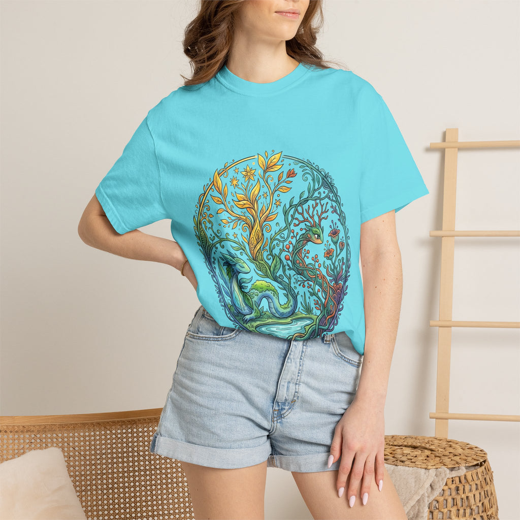 Elemental Dragon Tree T-Shirt - Mystical Nature Art | Comfort Colors