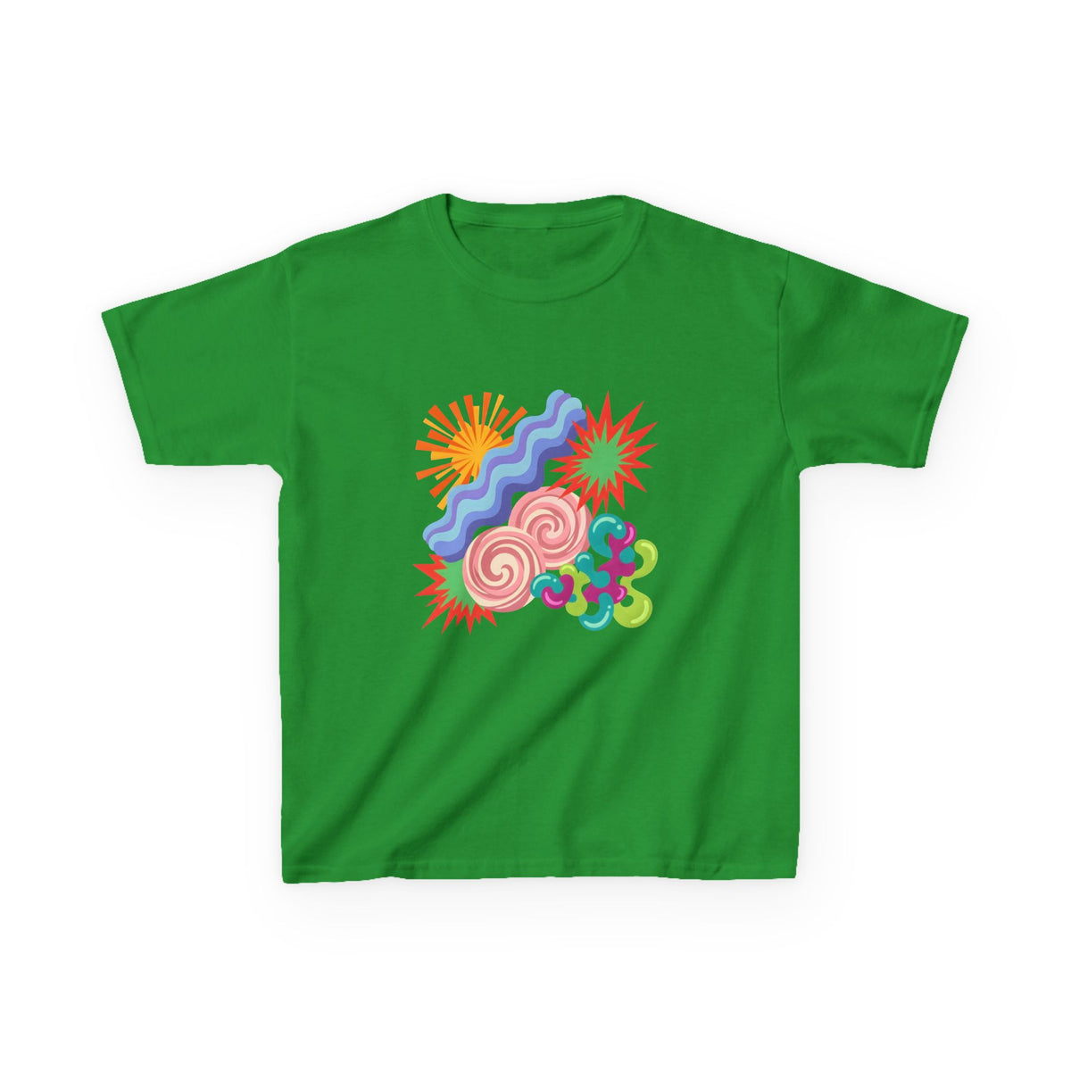 Kids T-Shirt - Playful Candy Explosion Abstract Art