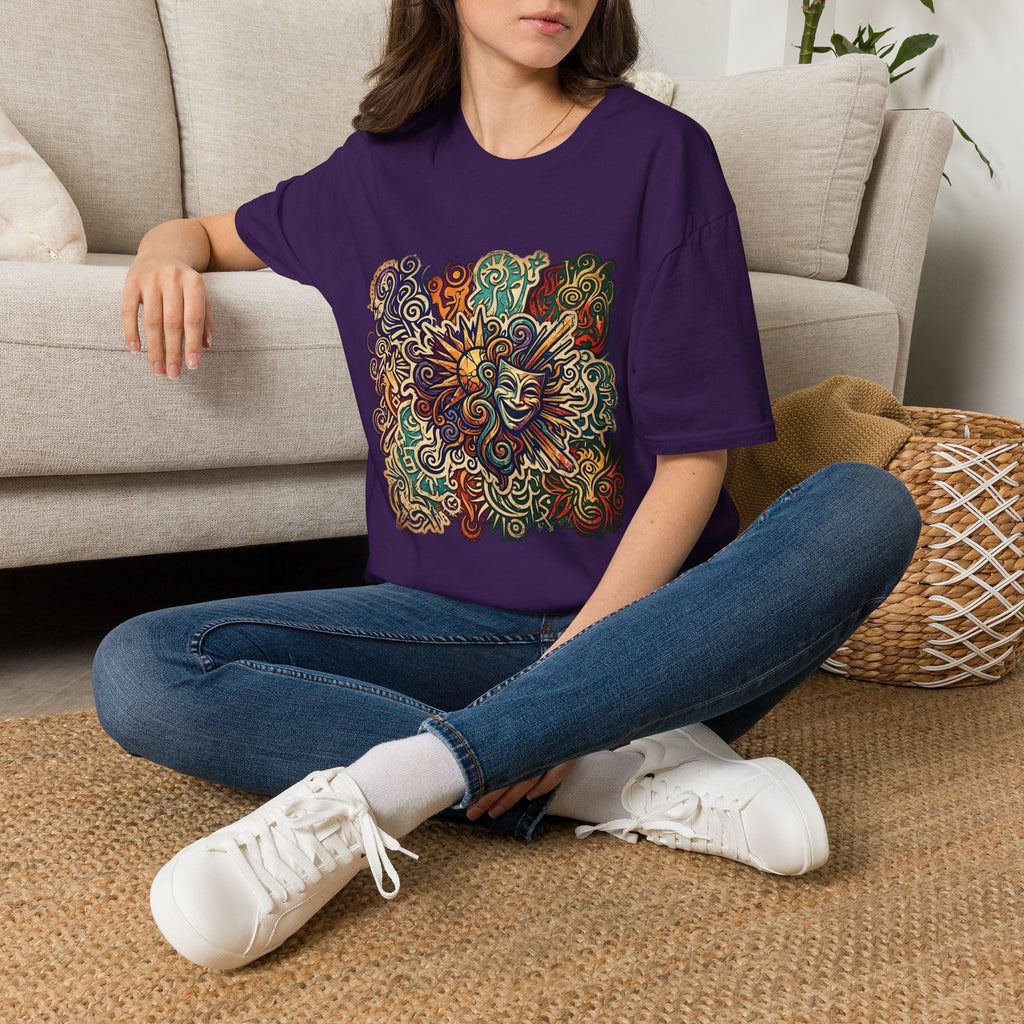 Unisex T-Shirt - Retro Psychedelic Theater Comedy Mask | Abstract Art