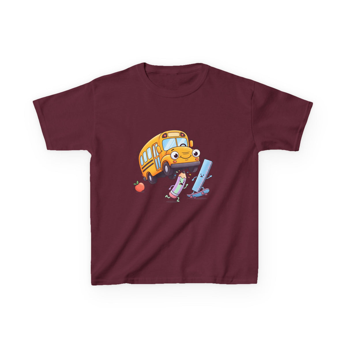 Kids School Bus Tee - Cute School Supplies Shirt | Back to School 2026