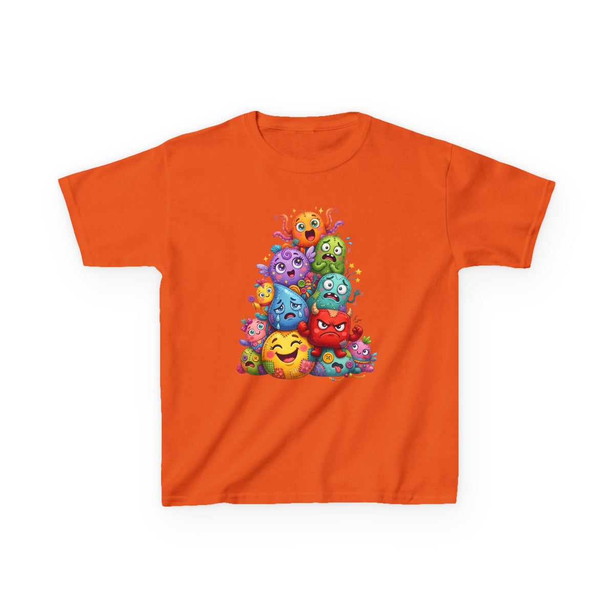 Kids T-Shirt - Cute Monster Pile | Whimsical Cartoon Design