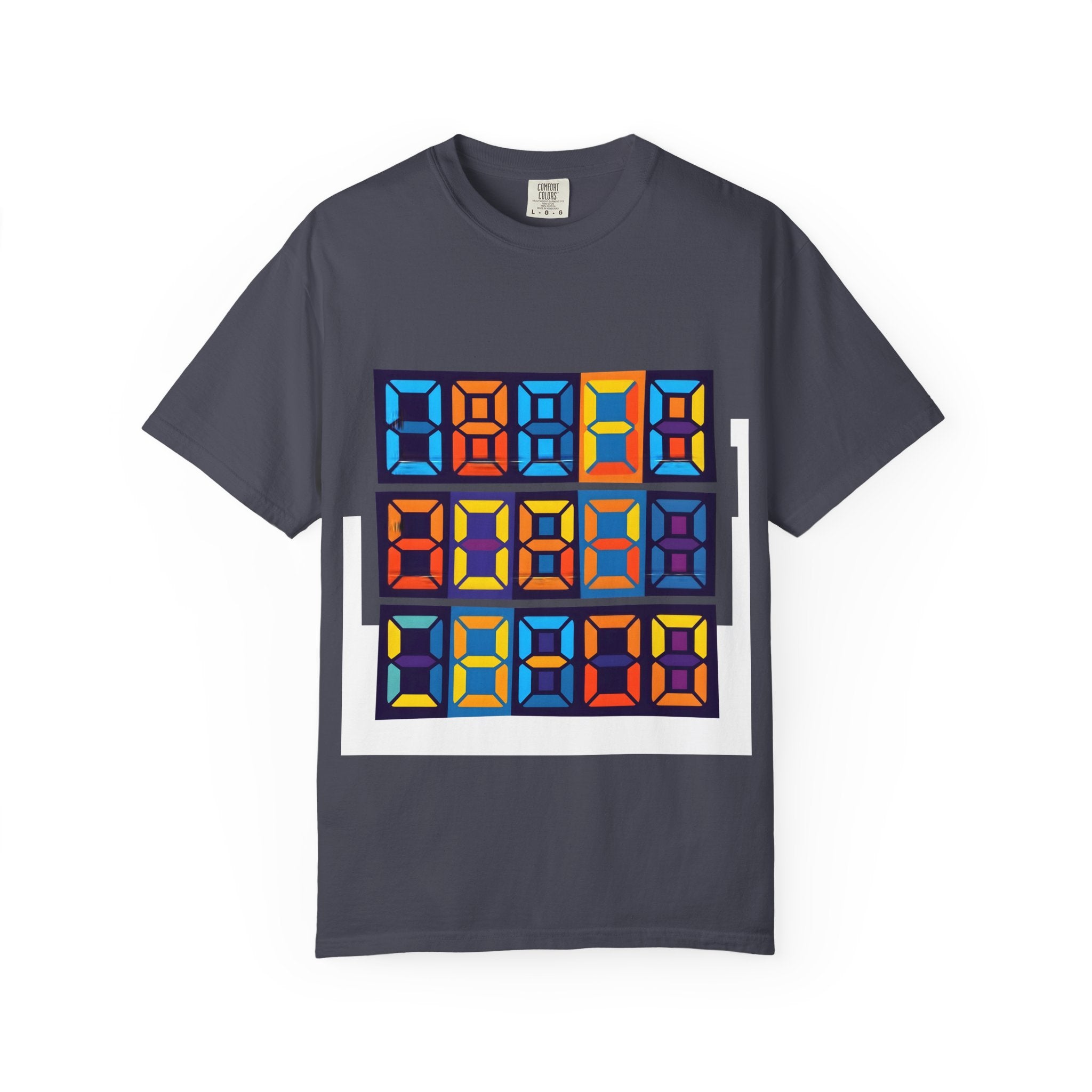 Unisex T-Shirt - Retro Tech 8-Bit Digital Display | Comfort Colors