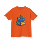 Kids Heavy Cotton Tee - Sad Backpack Cartoon | Back to School 2026