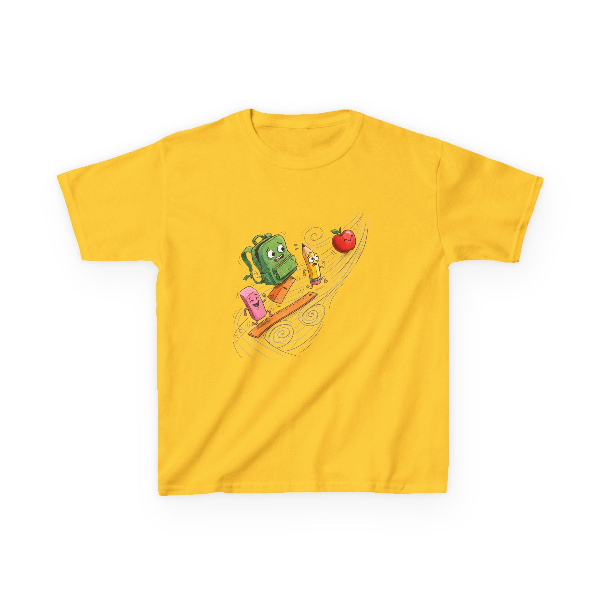 Kids Cartoon School Supplies T-Shirt - Back to School Chaos | 2026