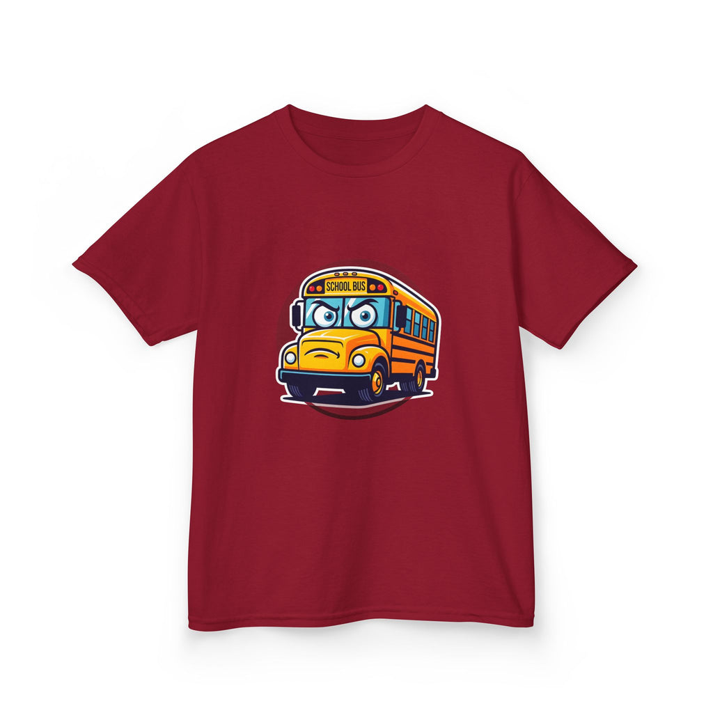 Kids T-Shirt - Angry SCHOOL BUS Cartoon Tee | Funny Character