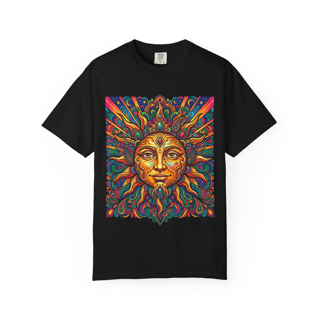 Unisex T-shirt - Psychedelic Sun Boho | Comfort Colors Garment-Dyed
