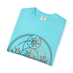 Unisex Garment-Dyed T-Shirt - Minimalist Geometric Nature Art